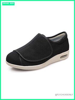 Women's Diabetic Casual Adjustable Wide Walking Shoes Non-Slip Air Cushion